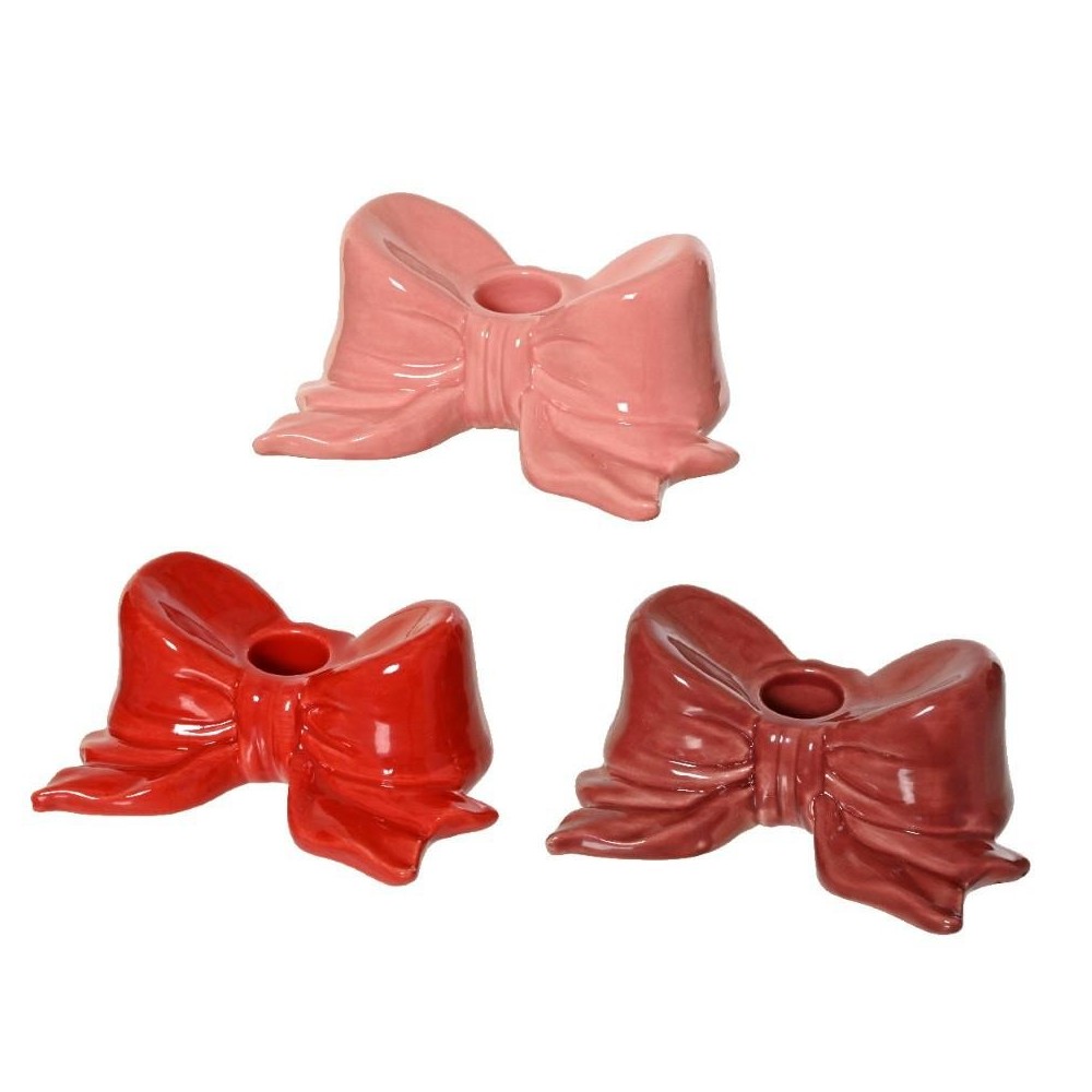 PORTACANDELE FIOCCO 3 ASSORTITI H.5.6